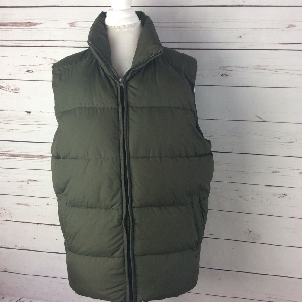 Old Navy Mens Size Small Vest Hunter Green Puffy